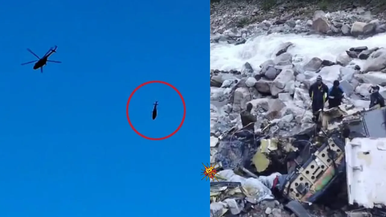 Helicopter Airlifted for Repairs Crashes Near Mandakini River in Uttarakhand