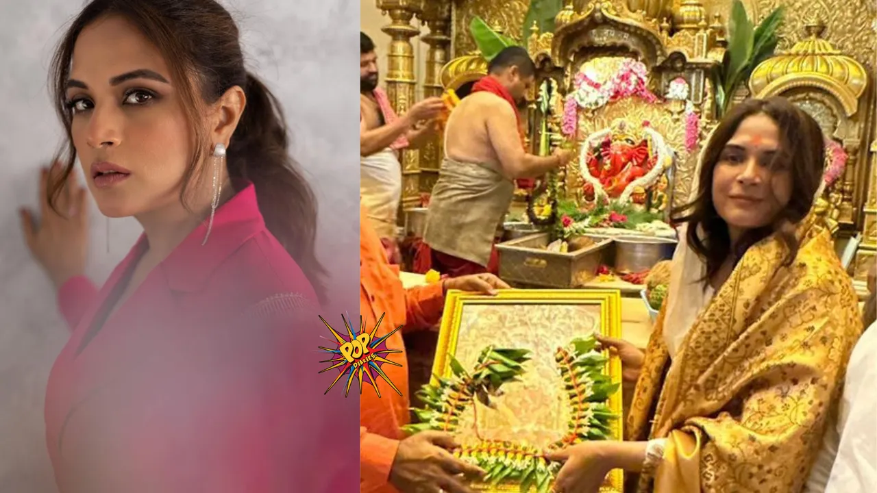 Richa Chadha Seek Blessings at Siddhivinayak Temple.png