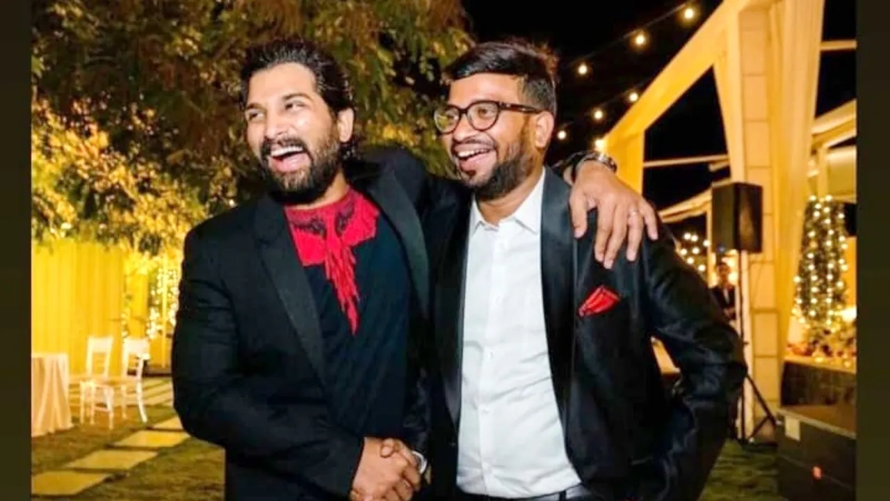 Allu Arjun shares celebration pics from one of his team member's birthday!