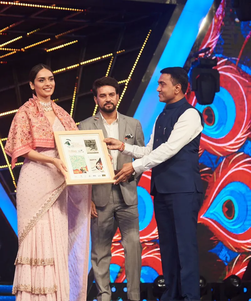 Manushi Chhillar felicitated at 53rd IFFI in Goa for her brilliant debut in Samrat Prithviraj!