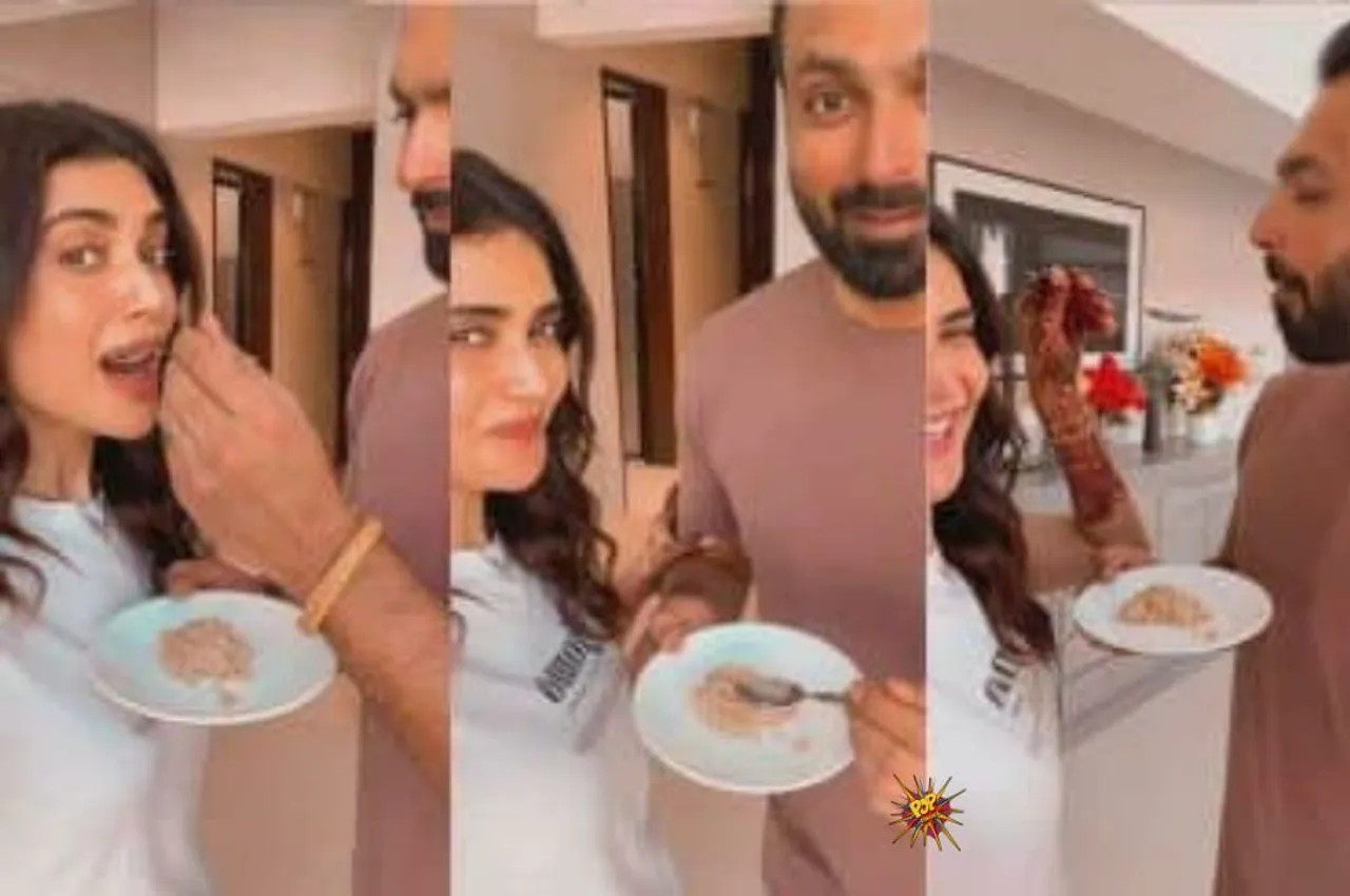 Karishma Tanna shares a glimpse of her post-marriage ritual Pehli Rasoi.