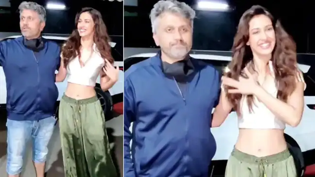 Disha Patani clicked with filmmaker Mohit Suri on the set of ‘Ek Villain 2’ in Mumbai post pack up!