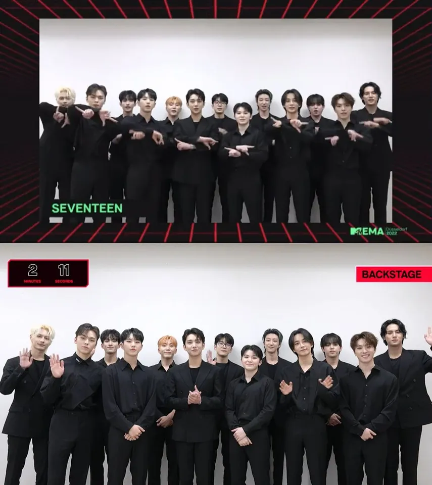 SEVENTEEN CELEBRATE ‘BEST NEW’ AND ‘BEST PUSH’ WIN AT 2022 MTV EMAs