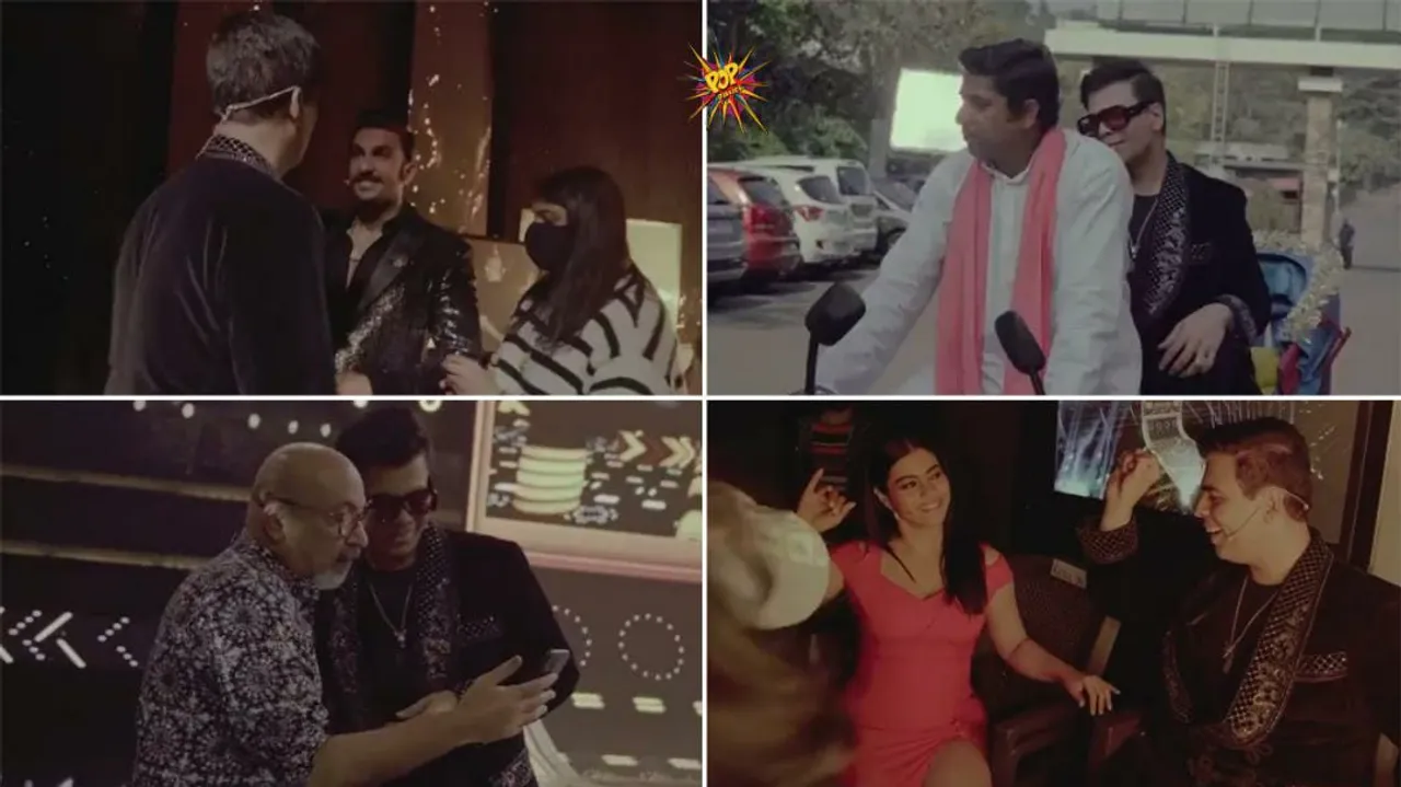 Karan Johar shares golden video from the site of The Big Picture while having fun with Ranveer Singh and Kajol.