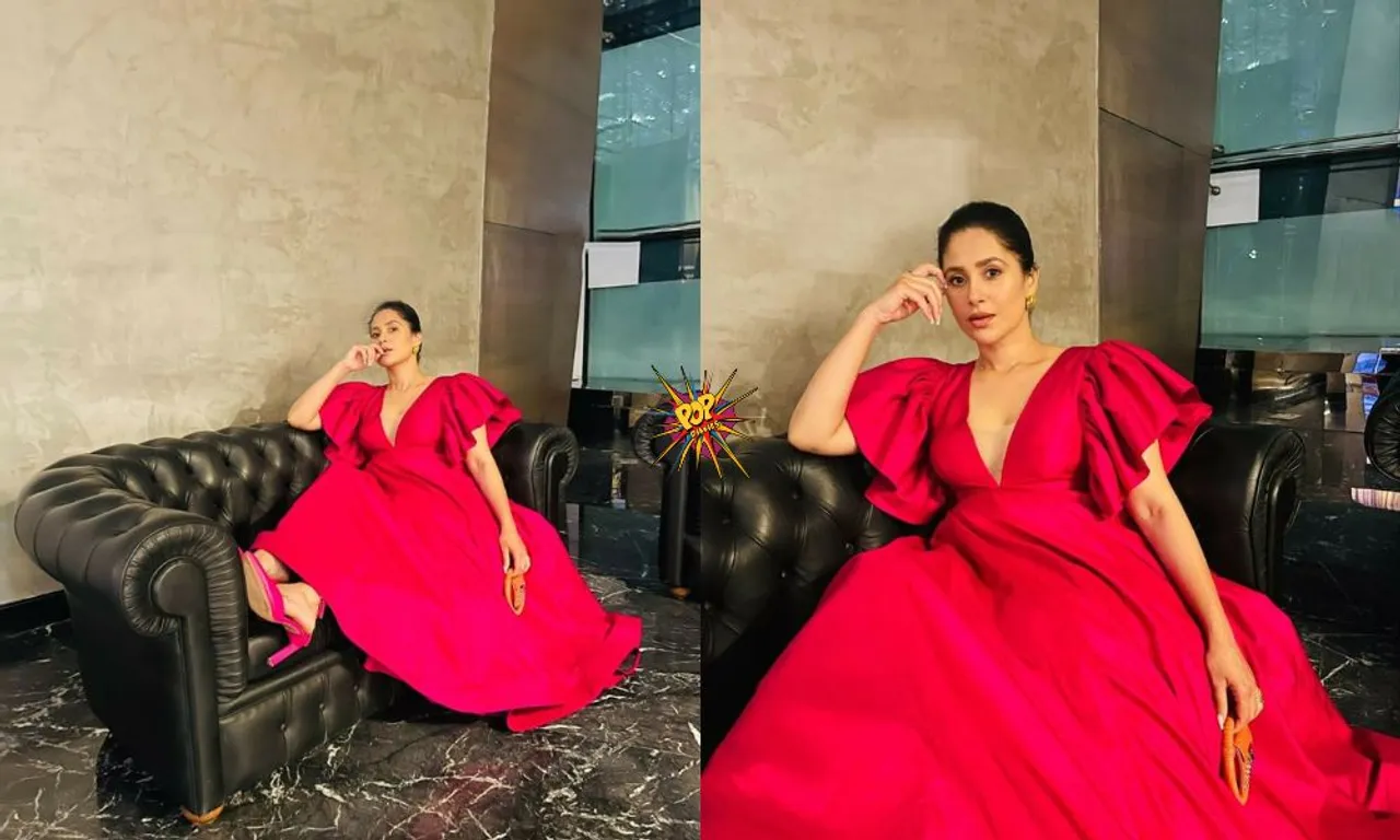Shubhaavi Choksey Enthralls In Ravishing Red Dress Bringing Out Her Flawless Beauty