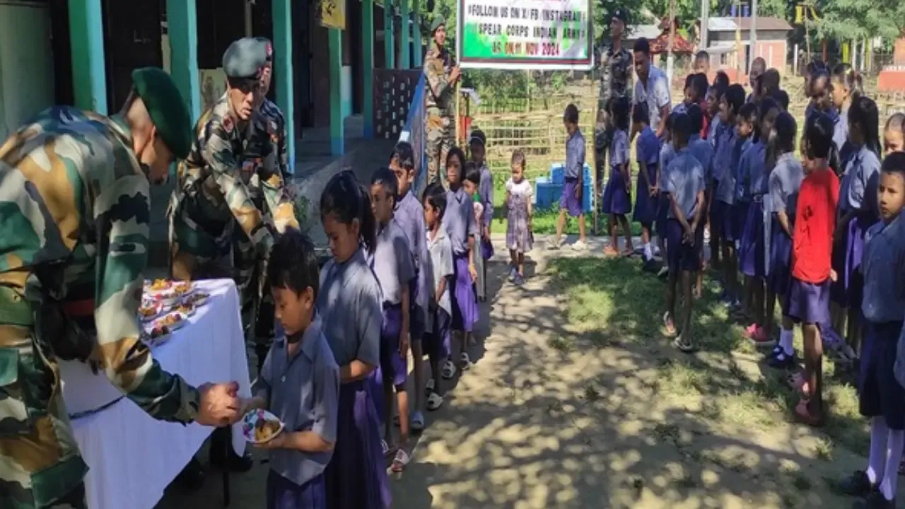 Indian Army Marks National Education Day With Students in Tinsukia