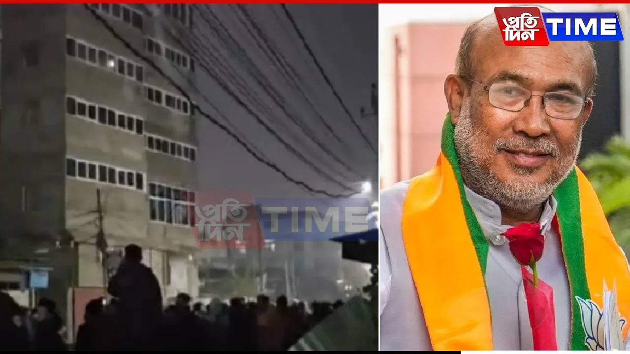 Mob Attempts to Storm Manipur CM’s Residence Amidst Violent Protests