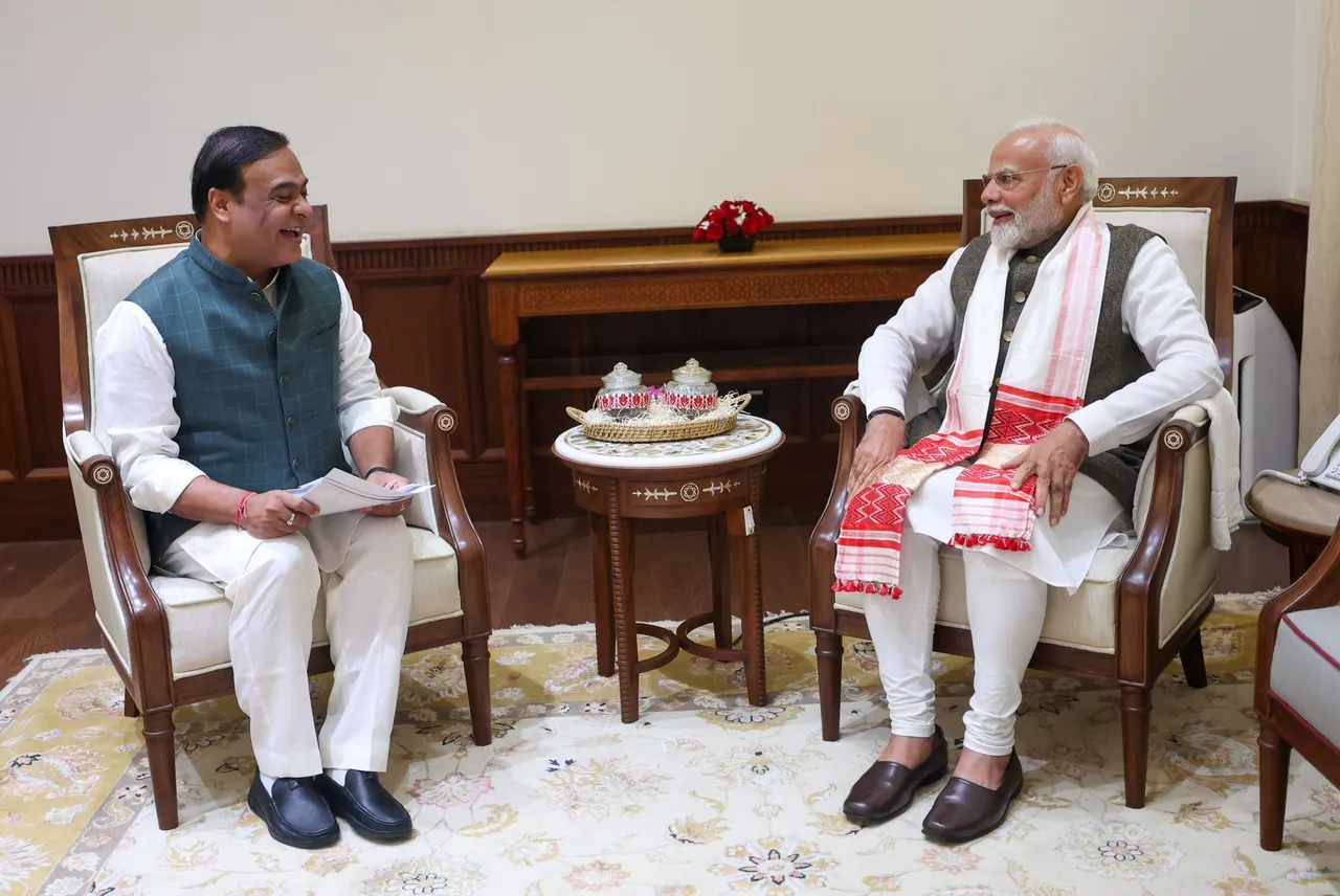 Assam CM Himanta Biswa Sarma meets PM Modi in Delhi