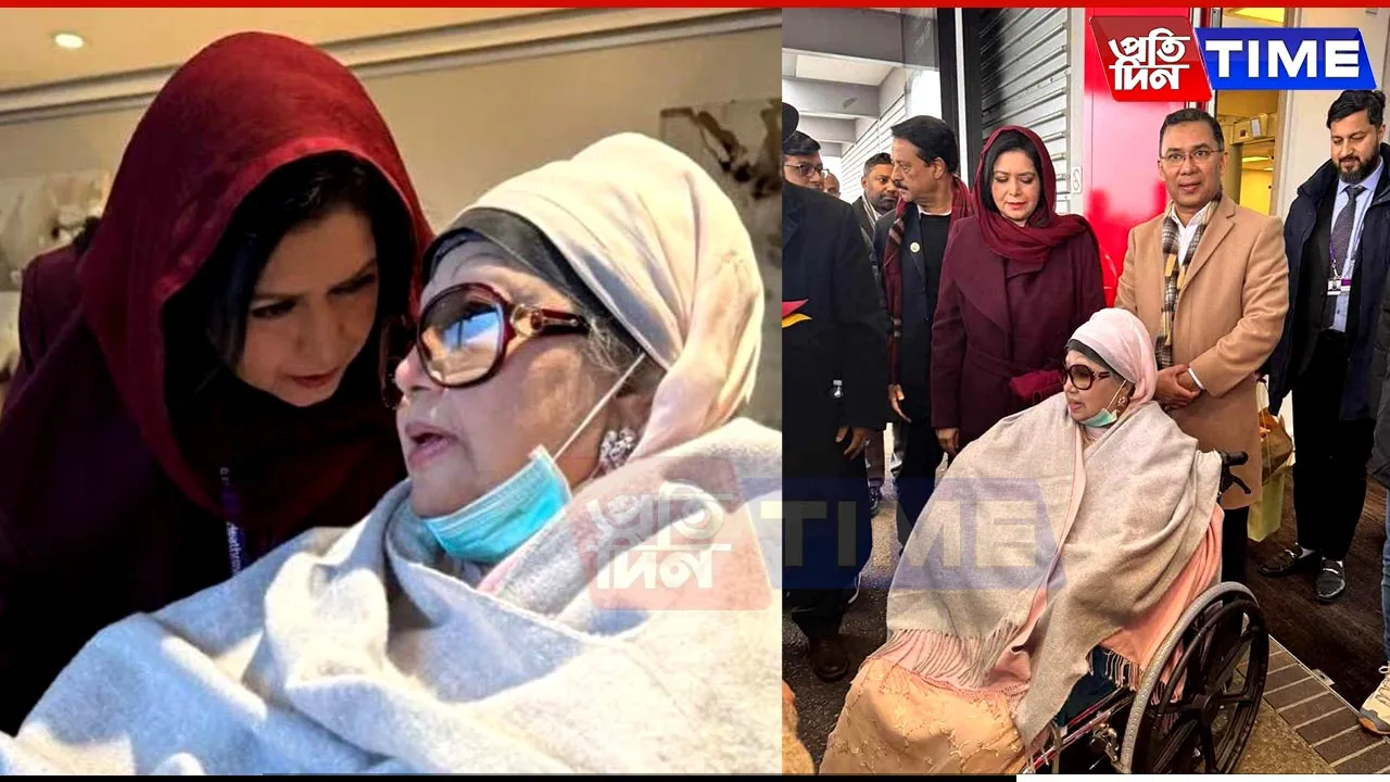 Bangladesh’s Ex-PM Khaleda Reaches London for Treatment, Meets Tarique After 7 Years