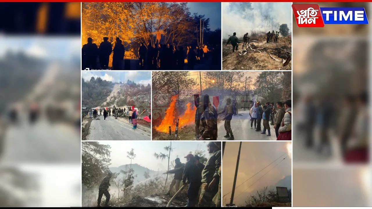 Indian Army Assists in Containing Jungle Fire Near Tawang