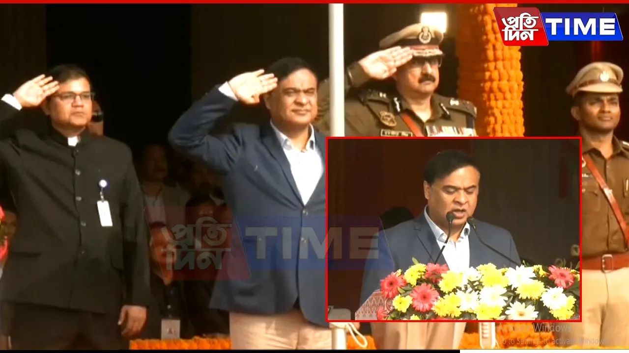 Assam’s Future Bright: CM Sarma Calls for Optimism and Progress in Flag Hoisting Speech