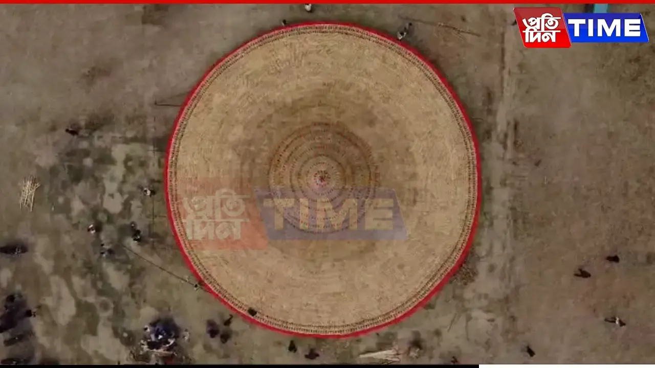 87-Foot Tall Jaapi At Asam Sahitya Sabha Pathsala Convention Creates Records