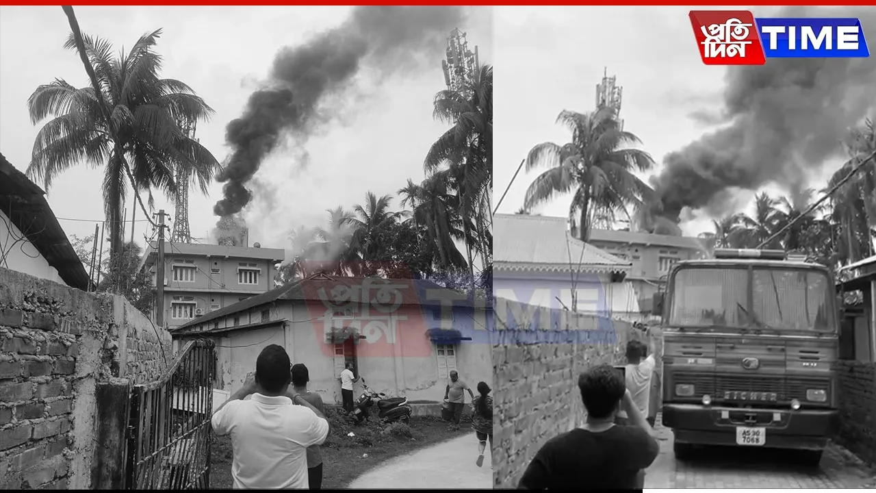 Massive Fire Near Guwahati Airport: Short Circuit at JIO Tower To Blame?