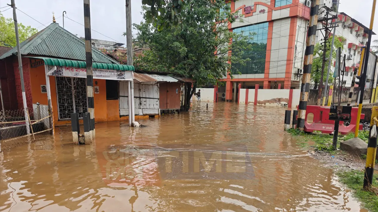 Chandmari’s Maniram Dewan Road Sinks in Artificial Flood