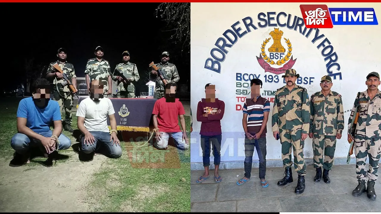 BSF Apprehends Five Bangladeshi Nationals Along India-Bangladesh Border in Meghalaya