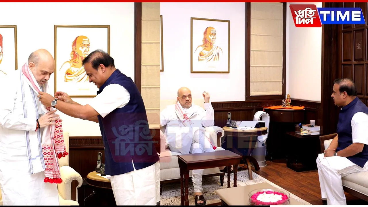 CM Sarma Meets Amit Shah, Lauds Red Terror Crackdown