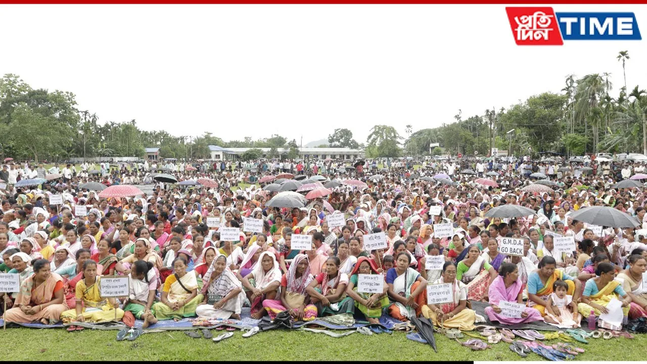 Barduar Residents Stage Fierce Protest Over Assam Govt’s Controversial Satellite Township Plan