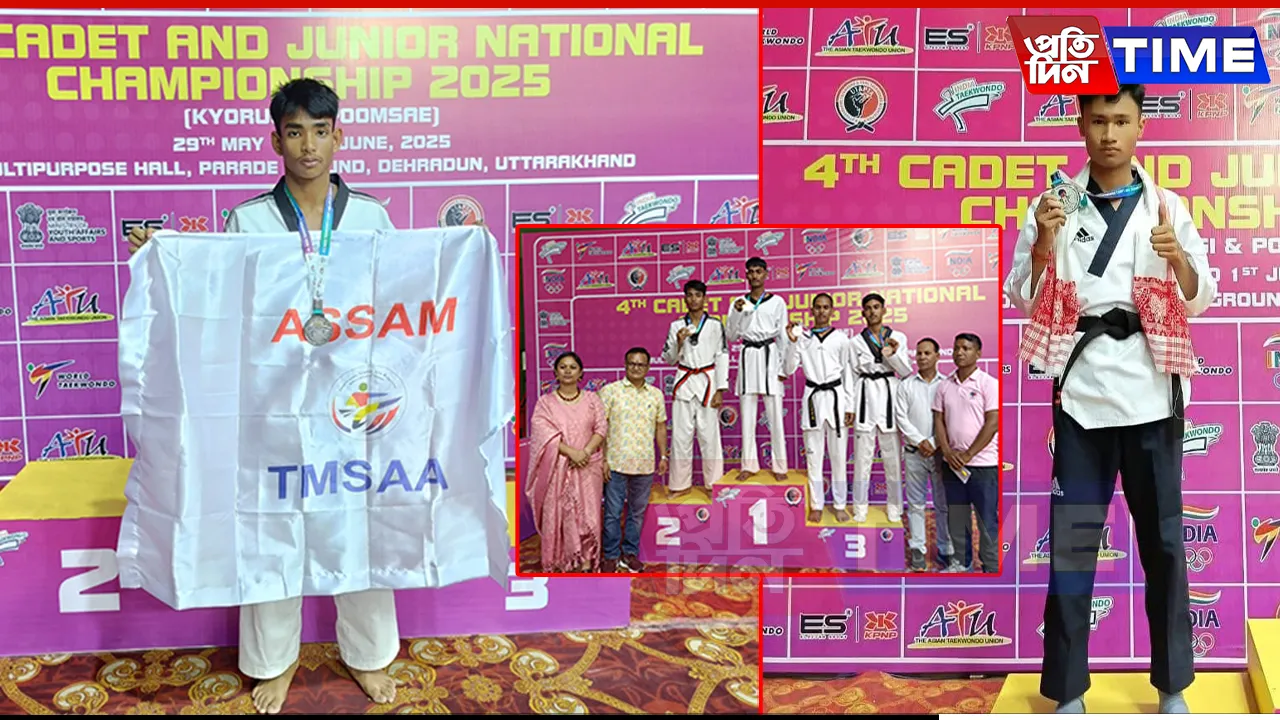 Assam’s Rising Taekwondo Titans Clinch Twin Silver in Dehradun
