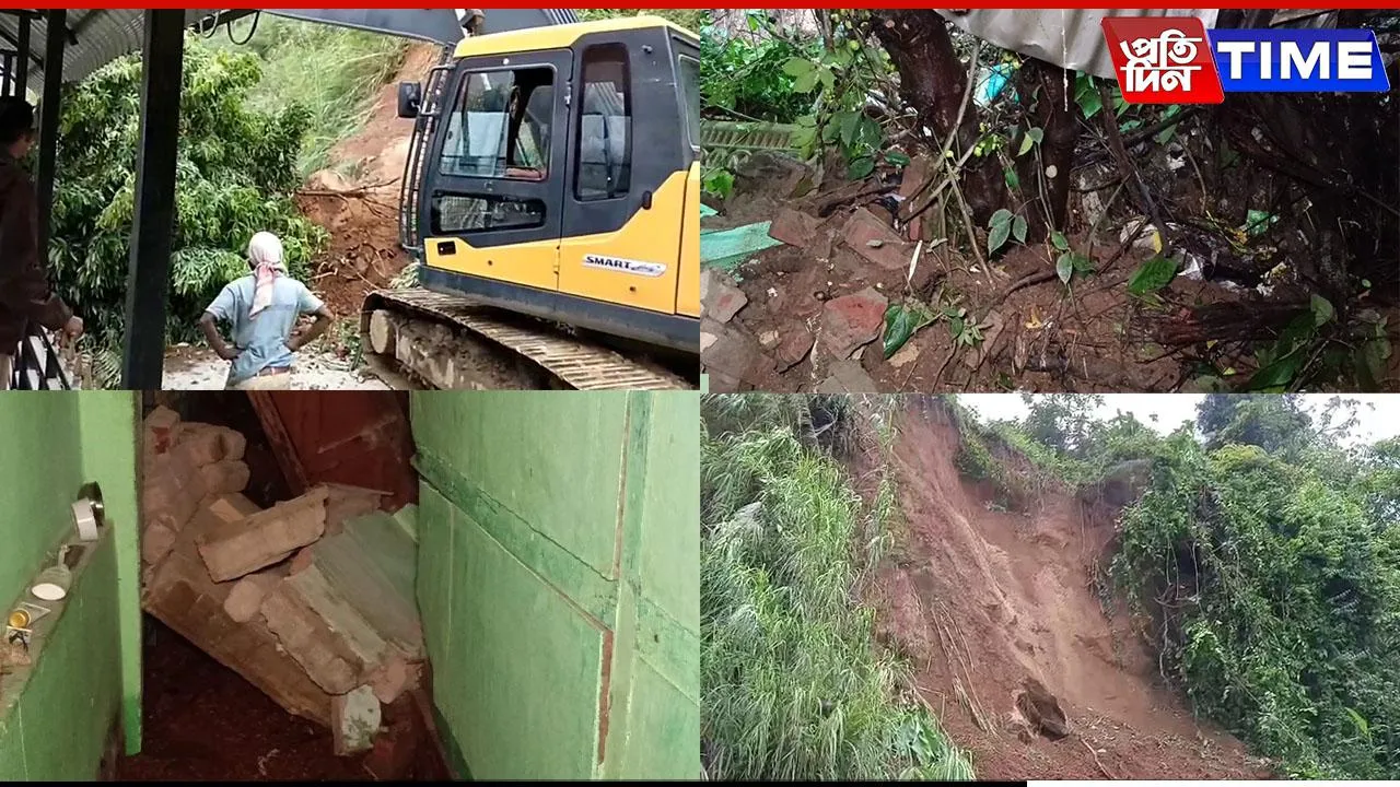 Massive Landslide Near Pandu College At Maligaon, One Critically Injured