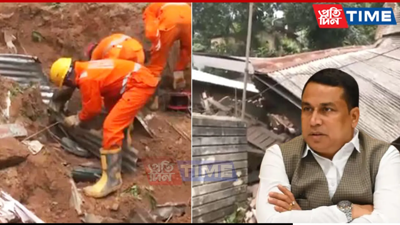 Guwahati Landslide: Assam Minister Visits Site, ₹4 Lakh Ex-Gratia Announced for Victim’s Family