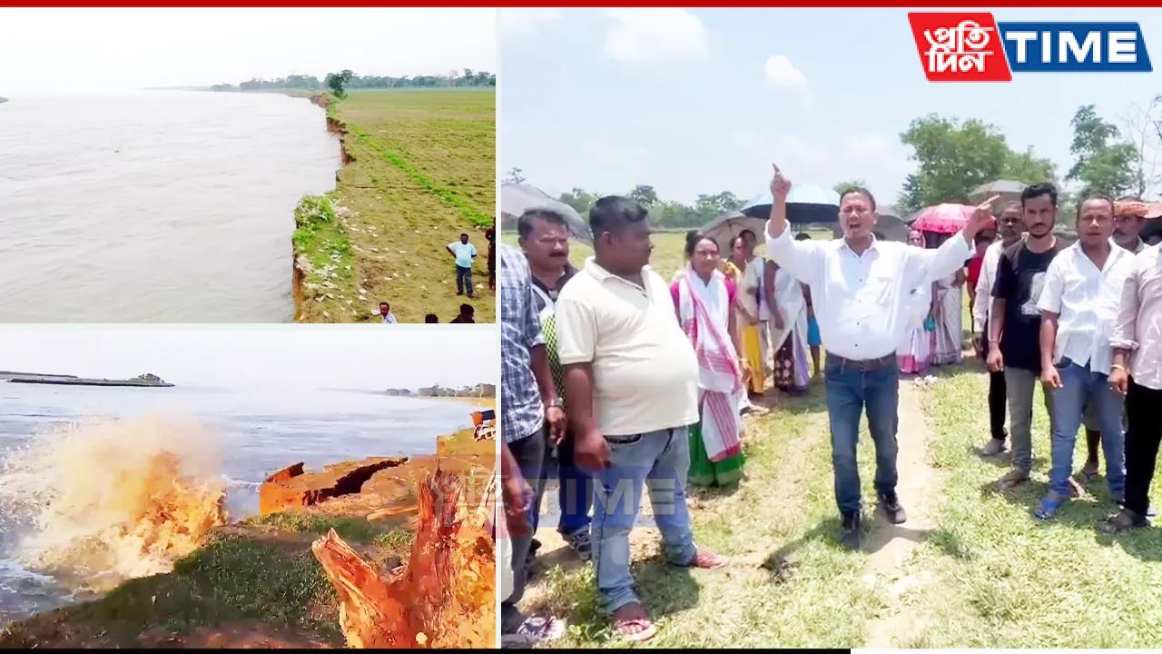 Brahmaputra Erosion Sparks Protests in Assam's Chabua After Losing Key Embankment