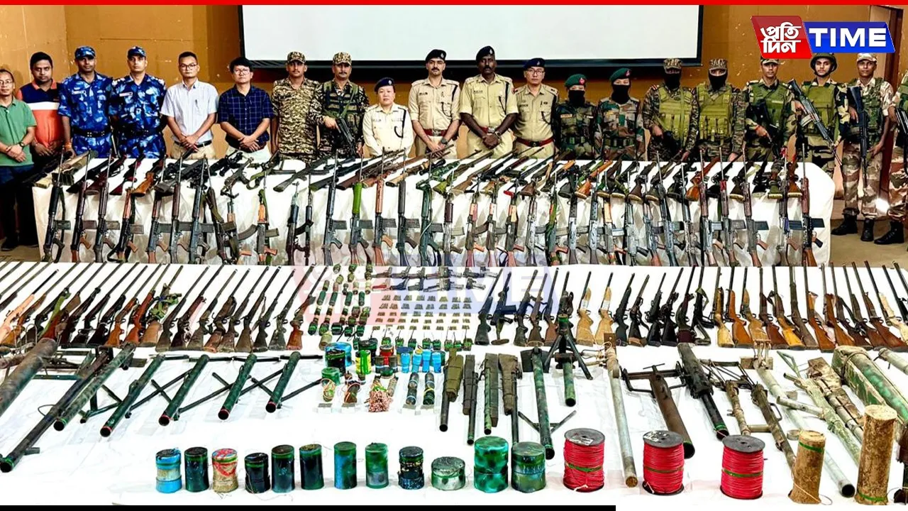 Manipur: Over 200 Weapons, IEDs Recovered in Joint Crackdown by Security Forces
