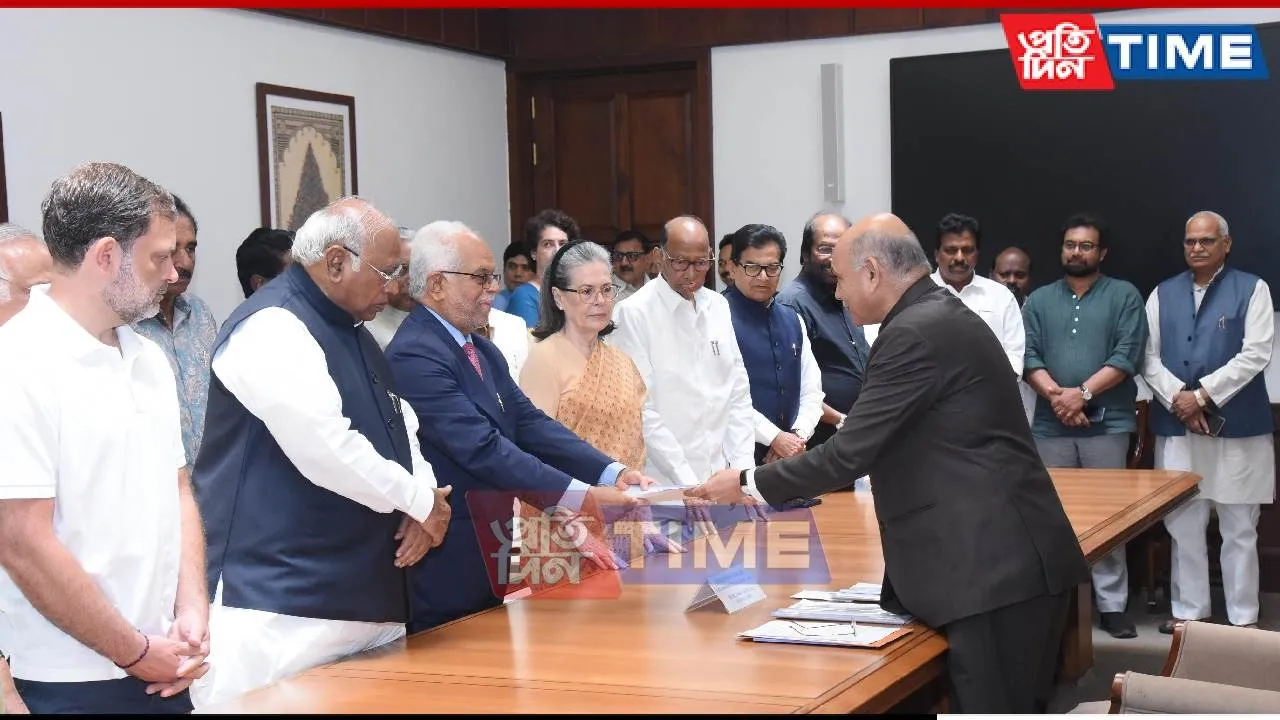 Justice (Retd.) Sudarshan Reddy Files Nomination as INDIA Alliance VP Candidate