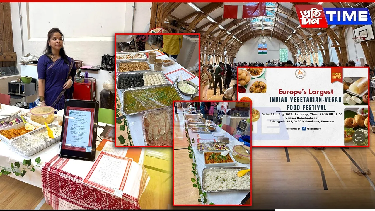 Assam Girl Shines in Europe’s Largest Indian Vegetarian-Vegan Food Festival in Denmark