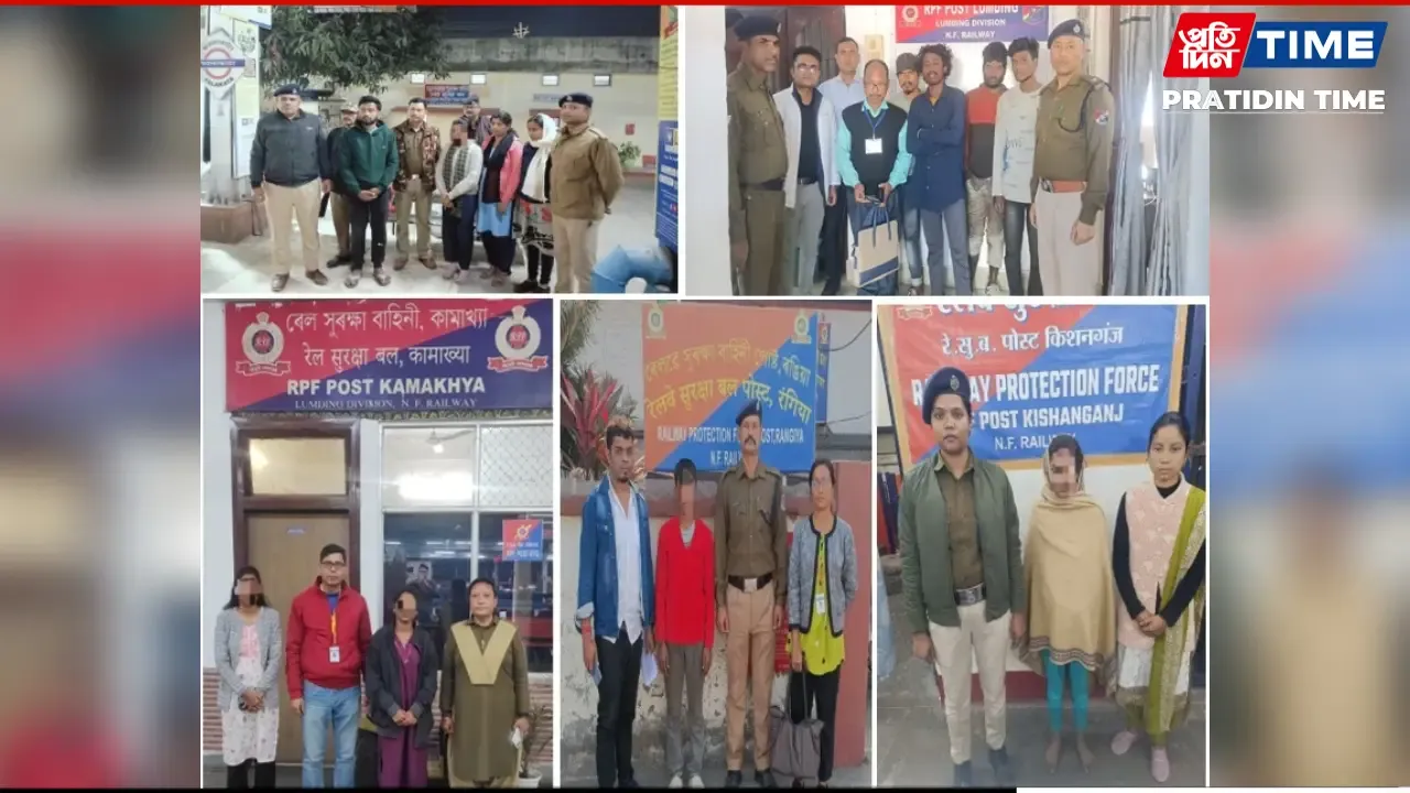 RPF Rescues 12, Including 8 Minors, Across NFR Stations