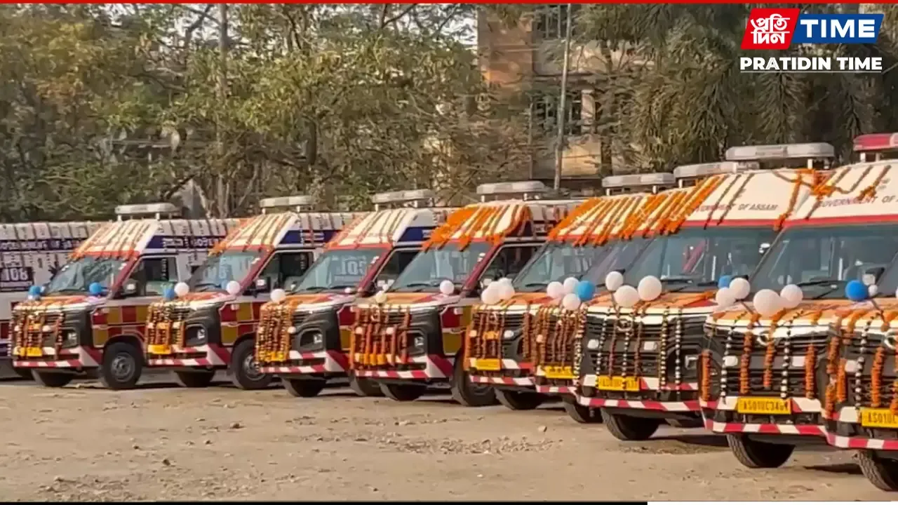 The 108 ambulance service in Assam added 82 new units to its fleet today