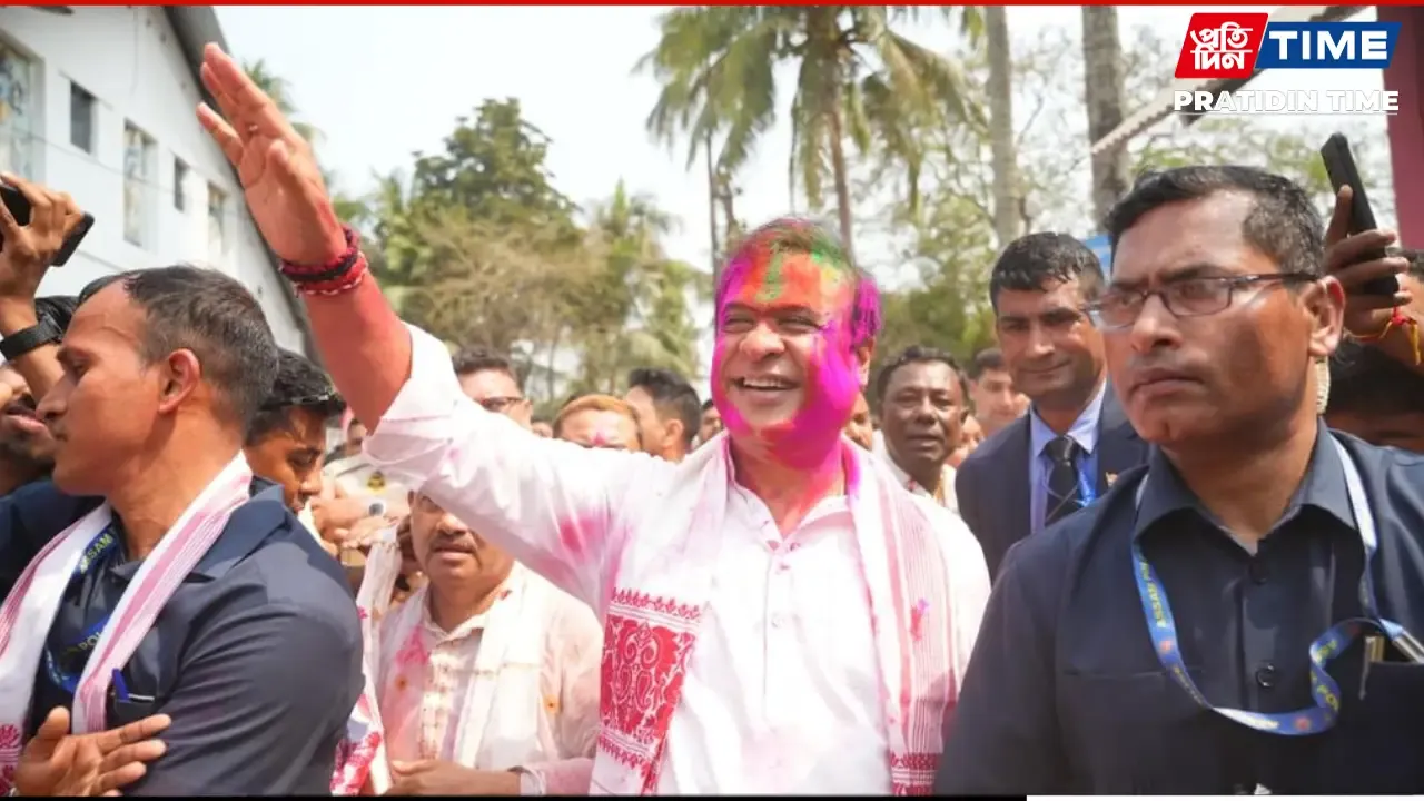 Assam Chief Minister Himanta Biswa Sarma visited the Barpeta Satra today on Holi