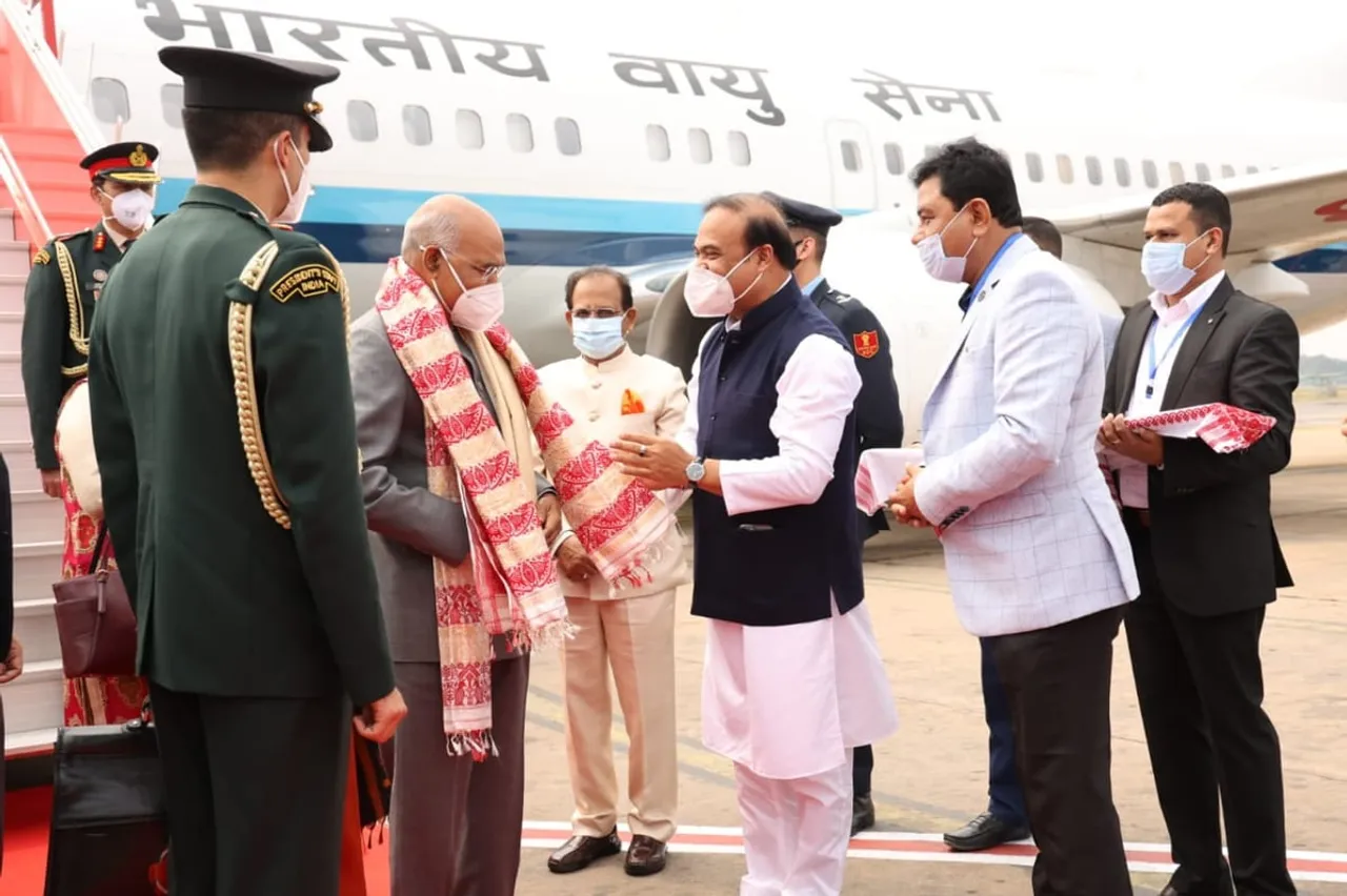 Prez Kovind Arrives in Guwahati on a 3-Day Visit