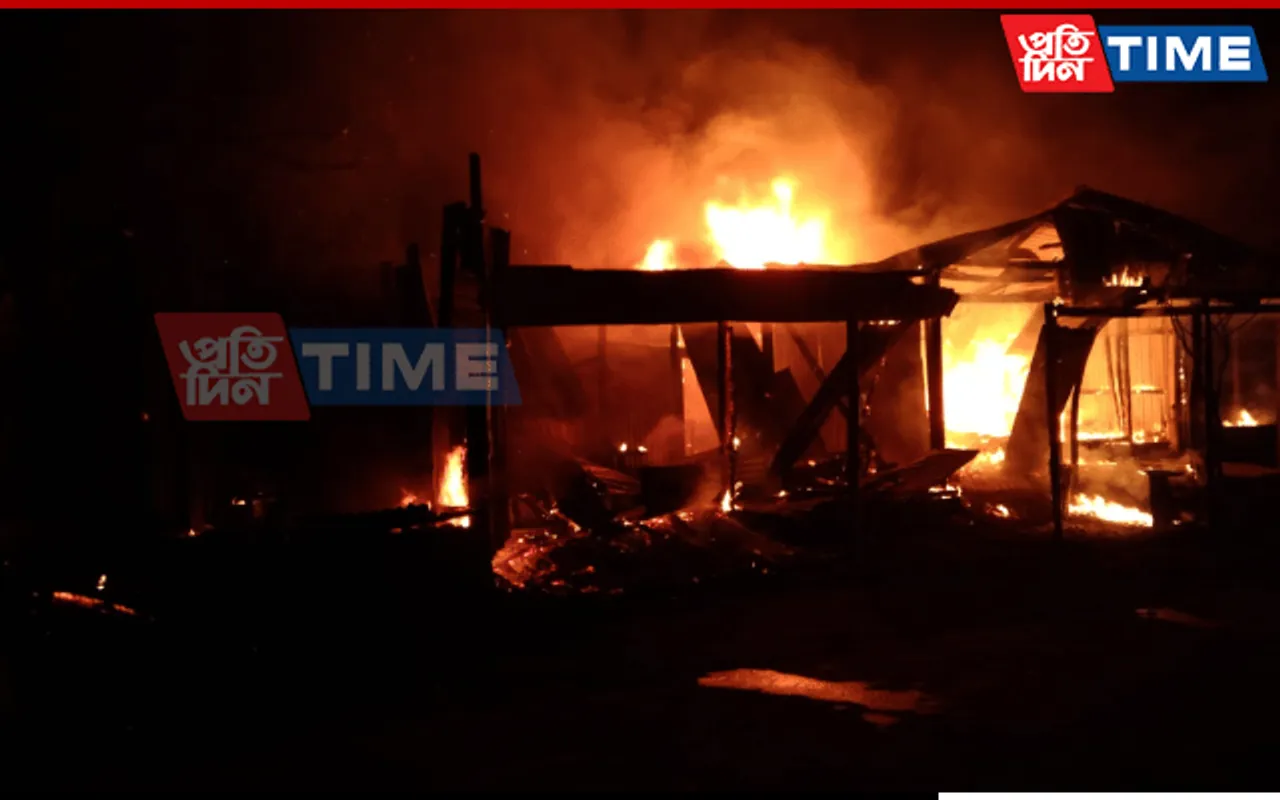 Assam: Massive Fire Engulfs 9 Markets In Kokrajhar