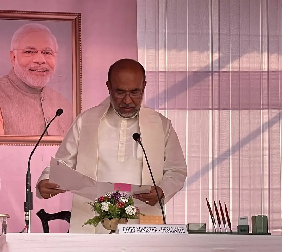 N Biren Singh Takes Oath As Manipur CM