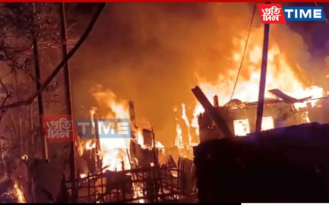 Golaghat: 15 Houses Gutted In Massive Fire