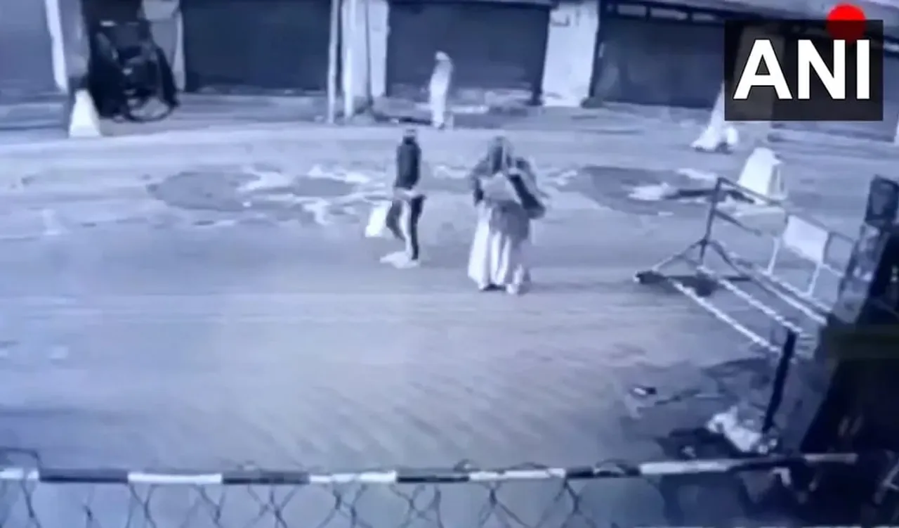 VIDEO: Burqa Clad Woman Hurls Bomb At CRPF Camp In J&K