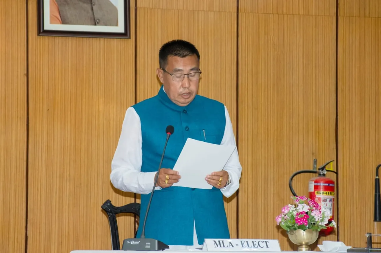 BJP’s Rajen Singh sworn in as Protem Speaker of Manipur Assembly