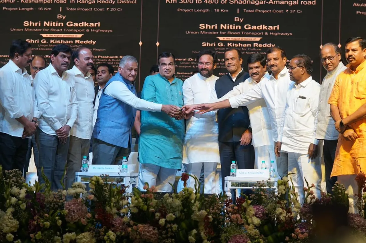 Nitin Gadkari Inaugurates 12 NH Projects in Hyderabad