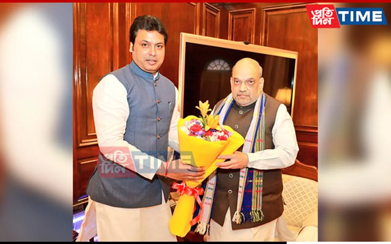 Tripura CM Calls on Amit Shah, Discusses Issue of Bru Rehabilitation