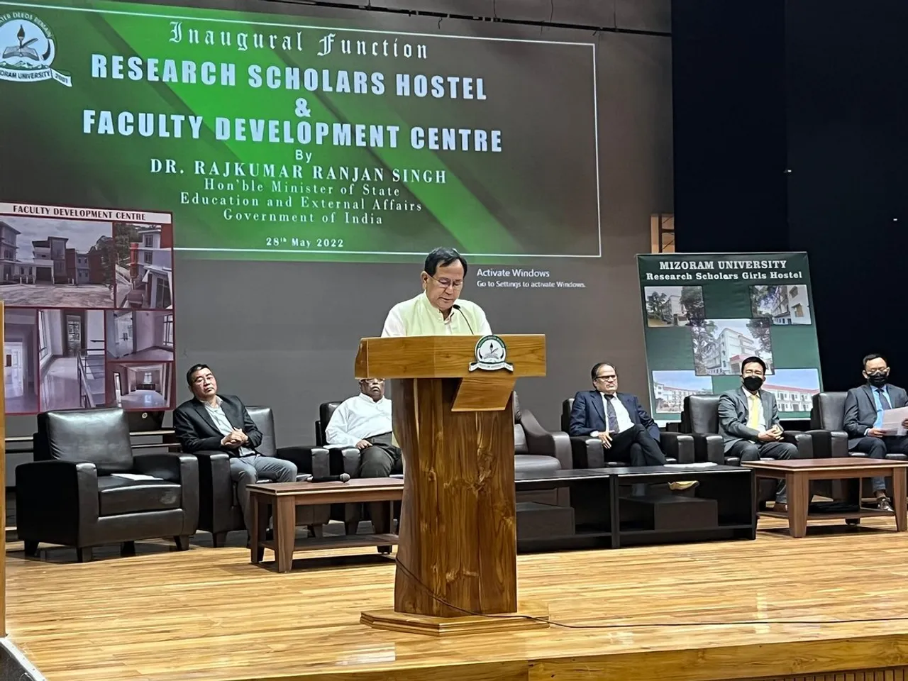 RK Ranjan Singh Inaugurates Research Scholar Hostel at Mizoram University