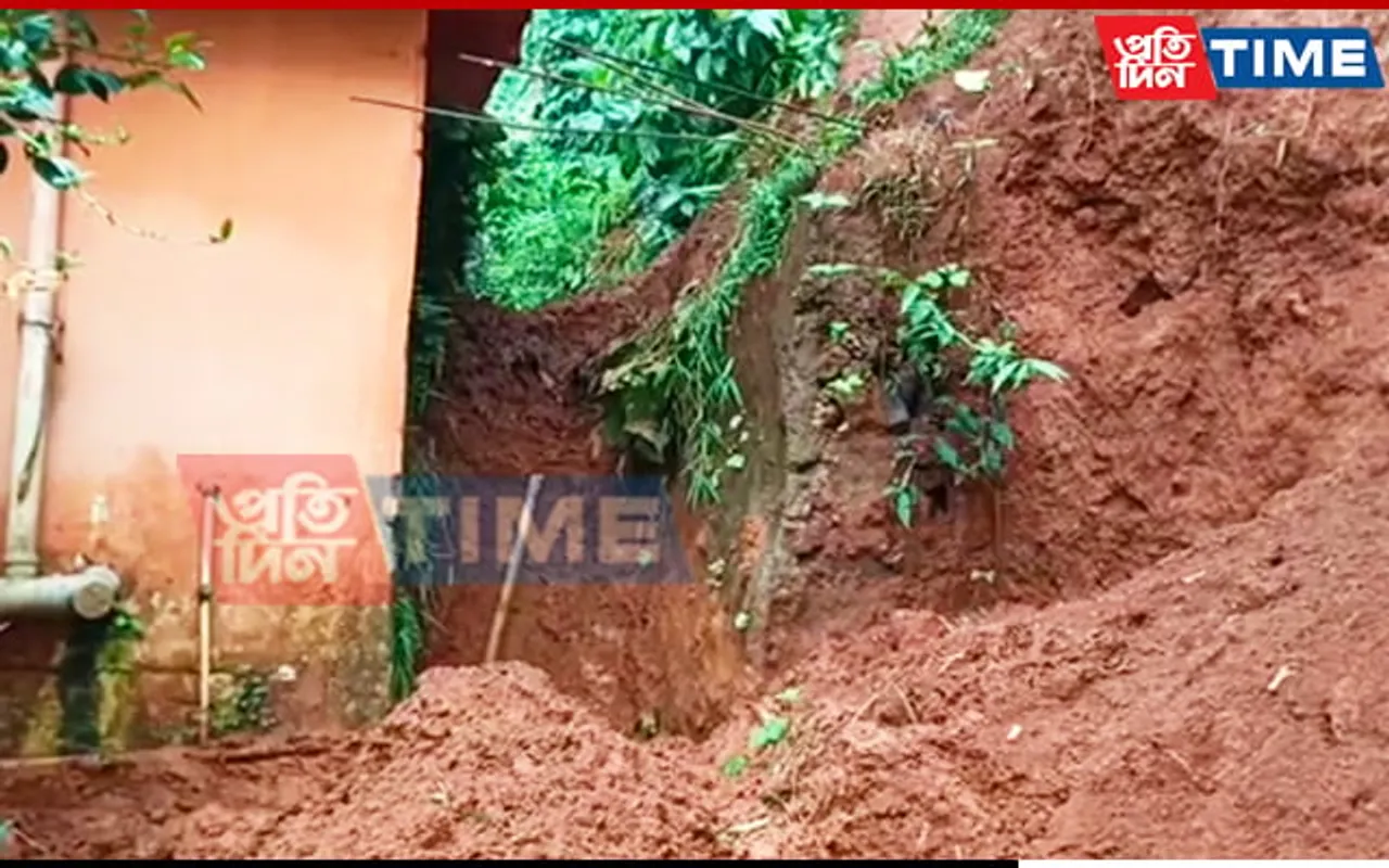 Guwahati: Narrow Escape for 2 Families after Landslide
