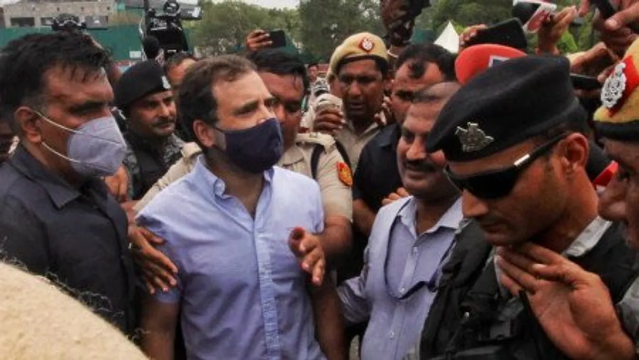 Rahul Gandhi Detained during Congress Protest over Sonia’s ED Grilling
