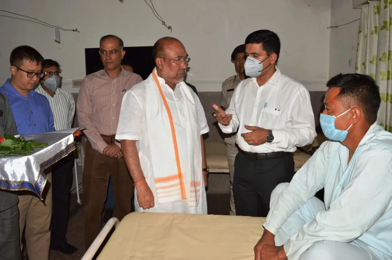 Manipur CM Hands Rs 50K To Soldiers Injured In Landslide