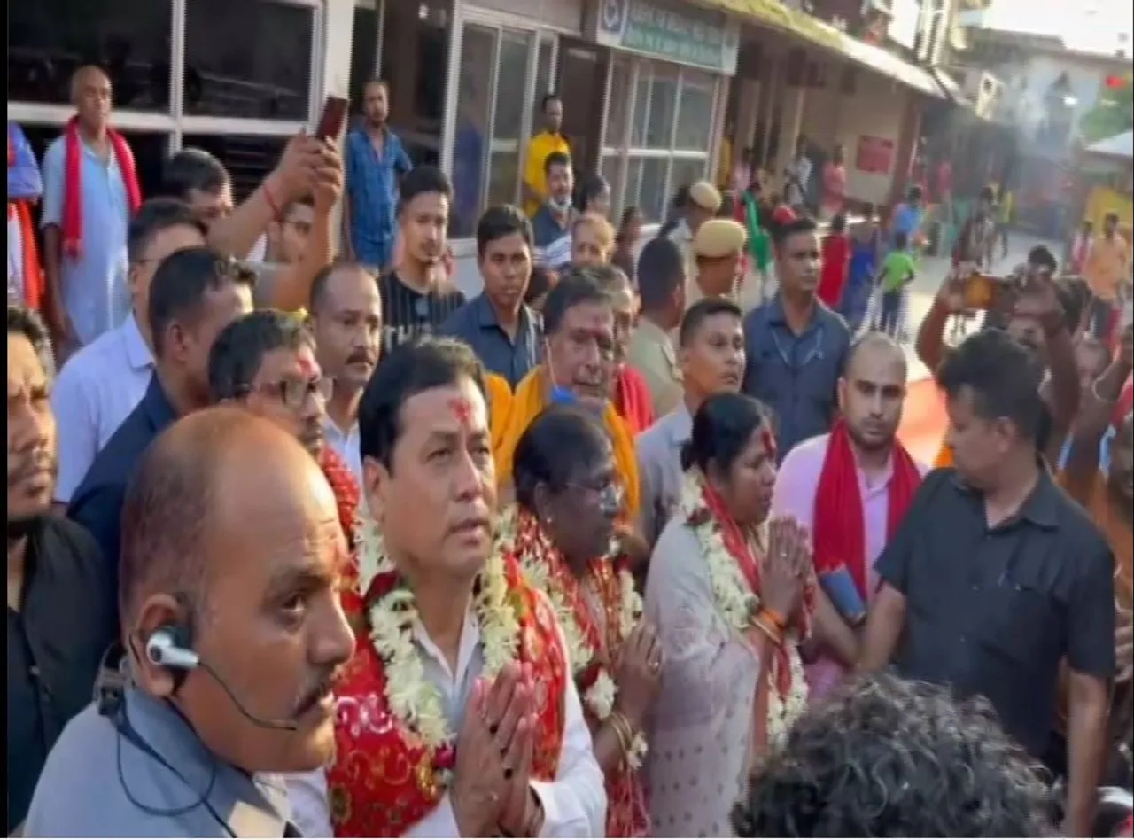 NDA Presidential Candidate Droupadi Murmu Visits Kamakhya Temple
