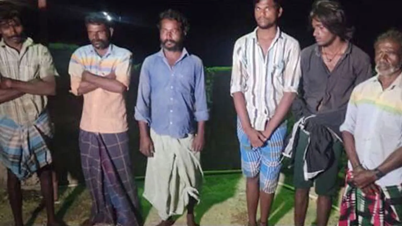 Six Indian Fishermen Arrested By Sri Lankan Navy 
