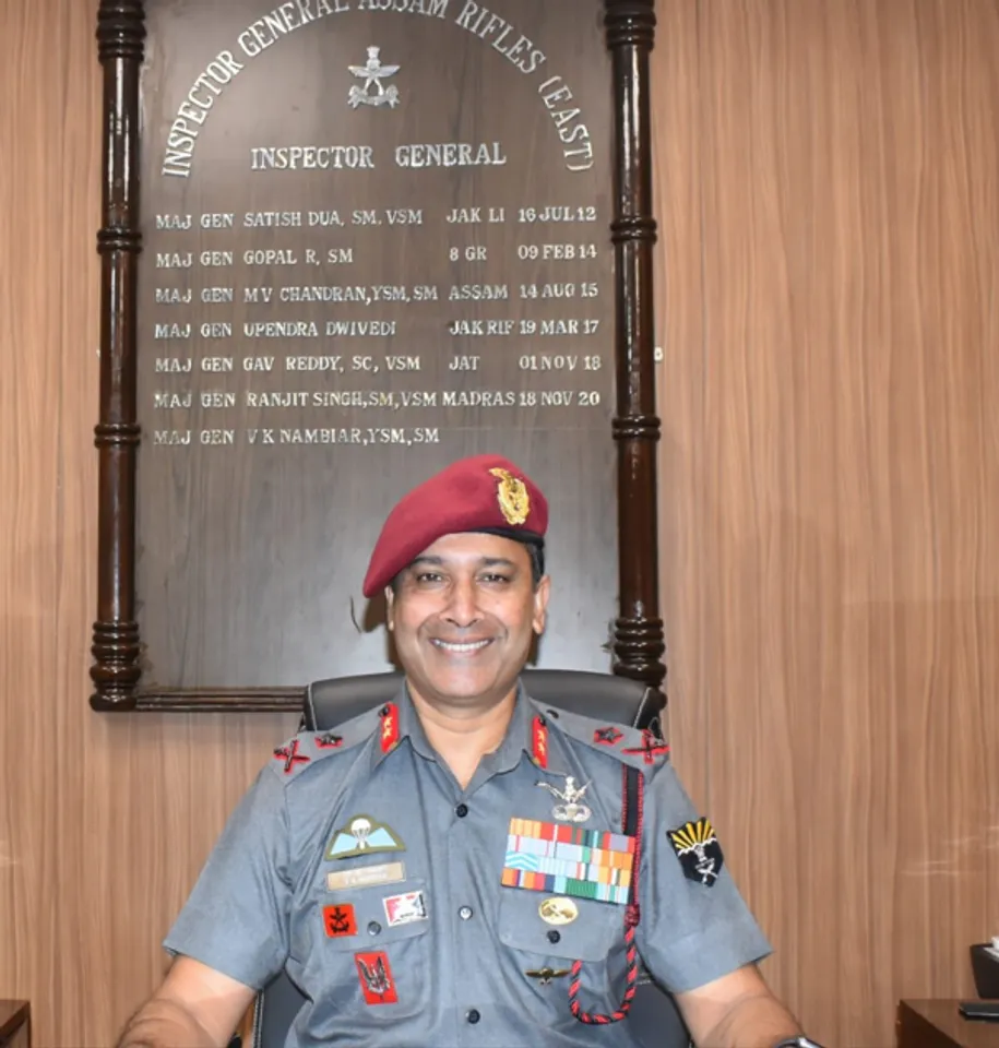 Major General Vinod Kumar Nambiar Takes Charge as Inspector General Assam Rifles