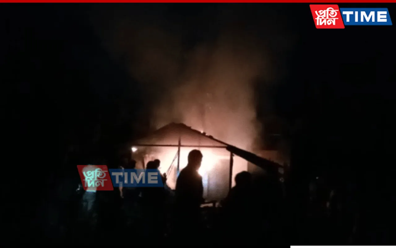 Major Fire Engulfs House In Assam's Borsapori Tea Estate