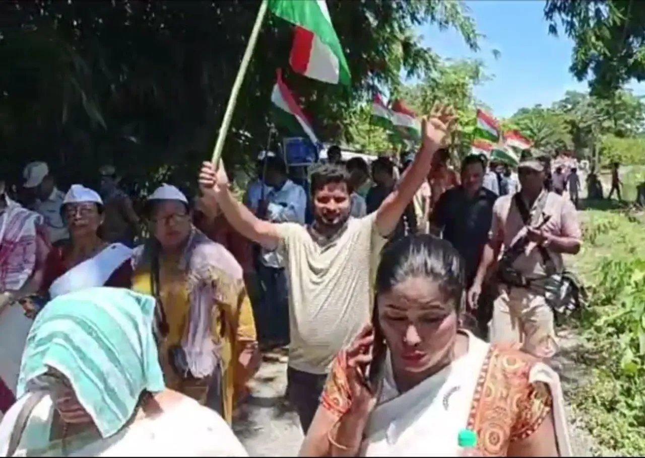 Dima Hasao: Congress Takes Out Rally as part of Azadi Ka Amrit Mahotsav
