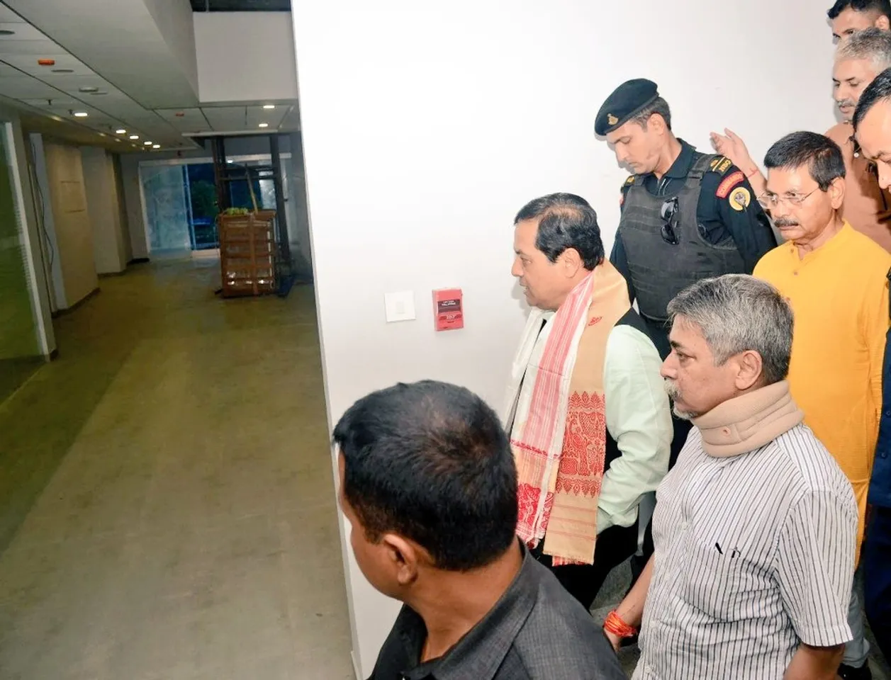 Guwahati: Sarbananda Sonowal Visits New BJP Office, Interacts with Party Leaders
