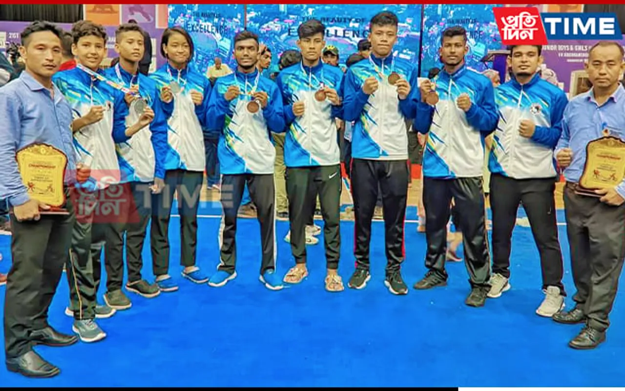 Assam Bag 8 Medals in Junior National Wushu Championship 2022 in Kerala